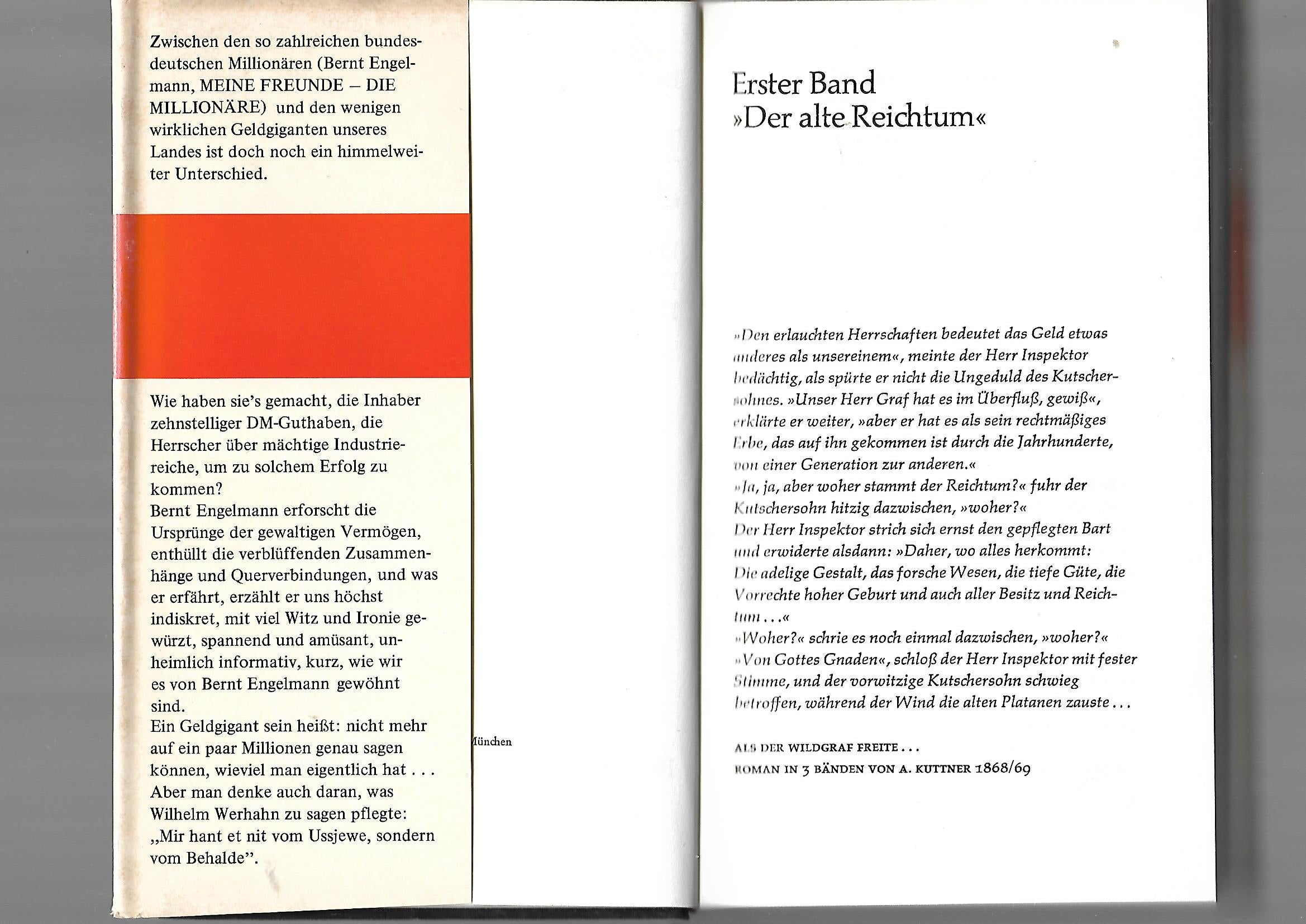 Zeitgeschichte Bernt Engelmann Die Macht am Rhein Meine Freunde die Geldgiganten Verlag Schneekluth 1972