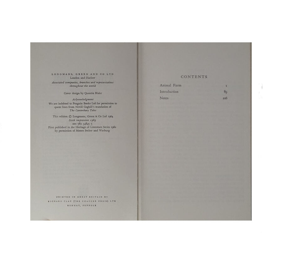 Englisch George Orwell Animal Farm Longmans 1969