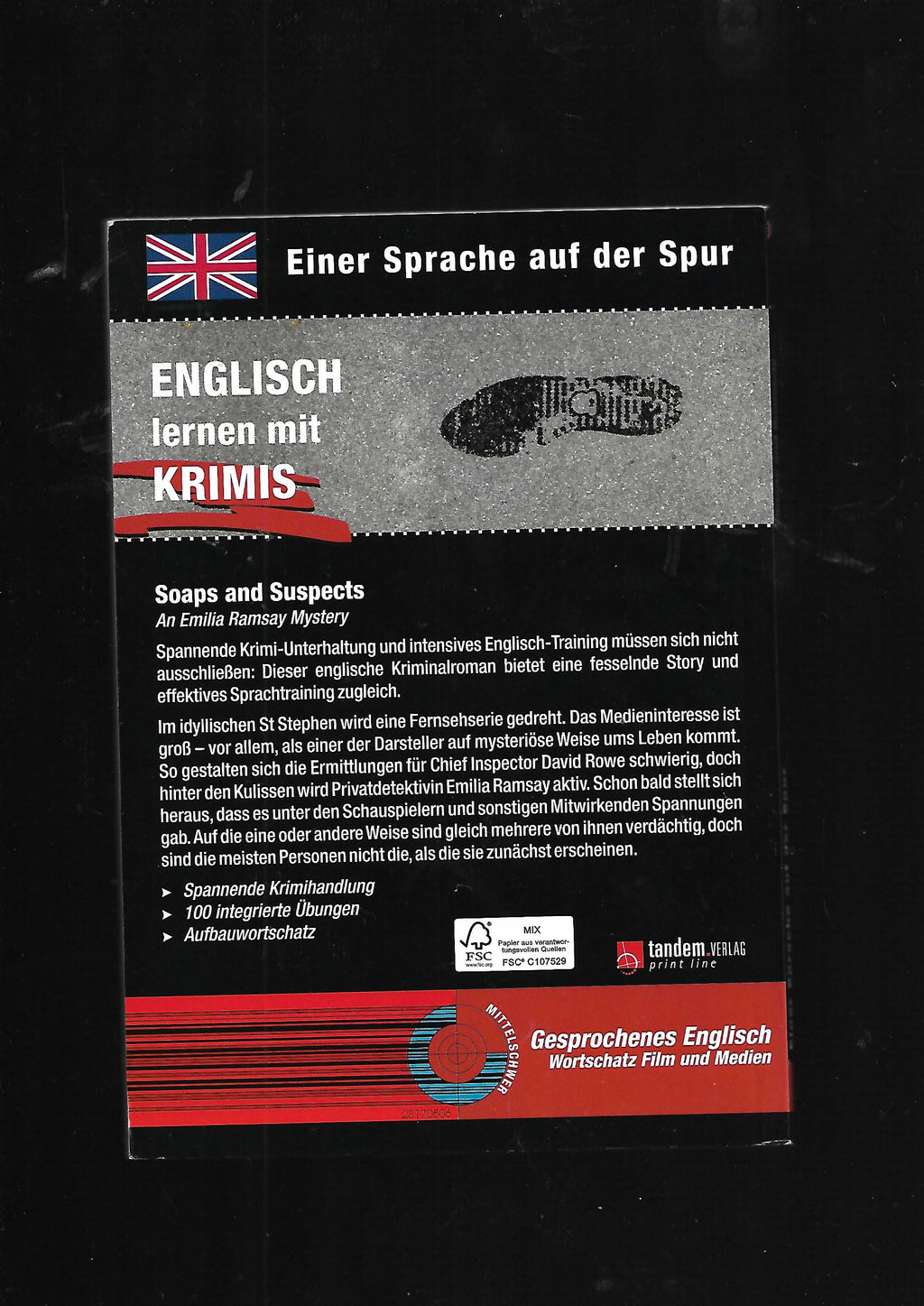 Soaps and Suspects Tandem Verlag Englisch lernen mit Krimis Taschenbuch gebraucht guter Zustand.