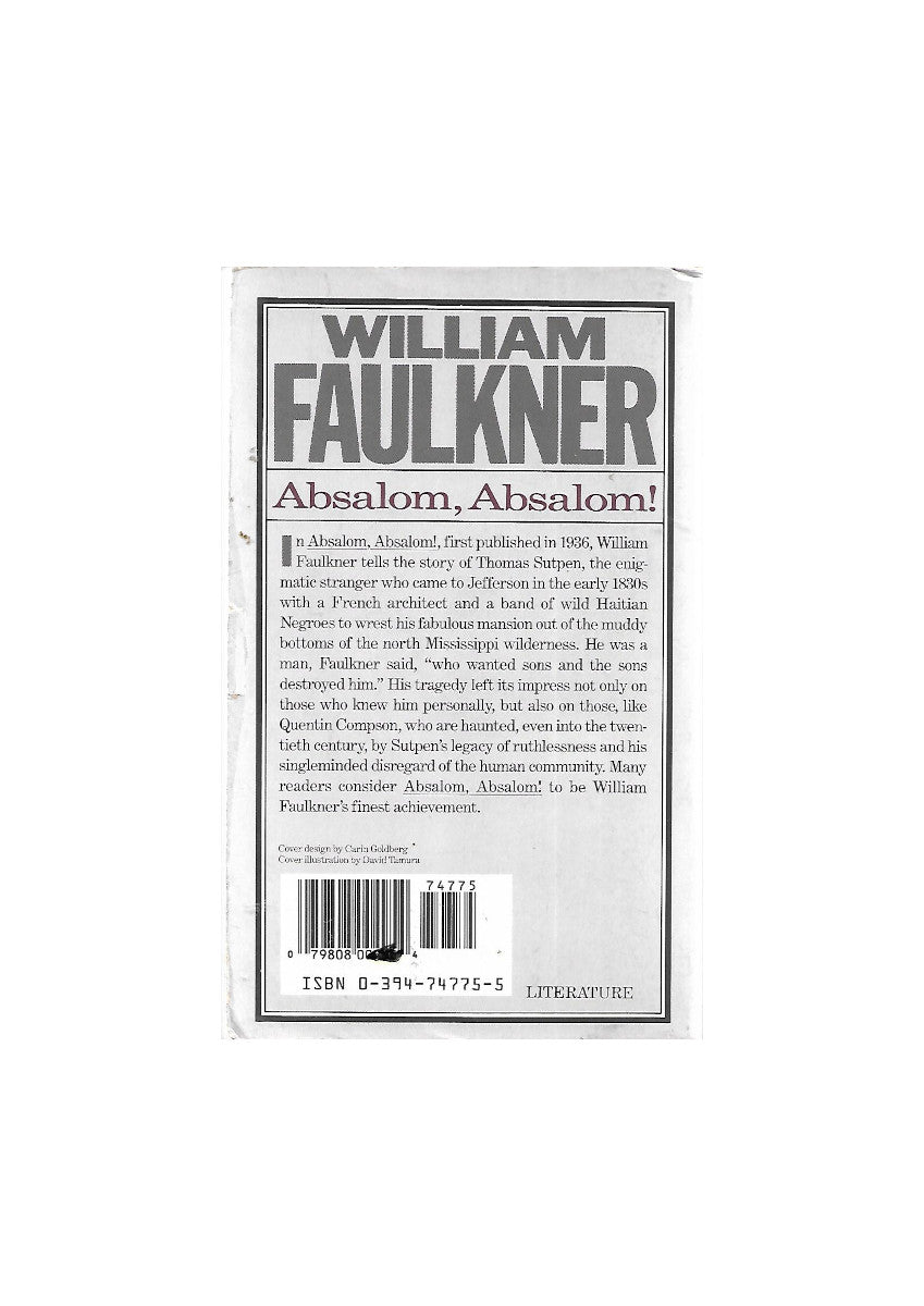 Hauptbild: Absalom, Absalom! — William Faulkner; Vintage Books 1987; Taschenbuch; gebraucht.