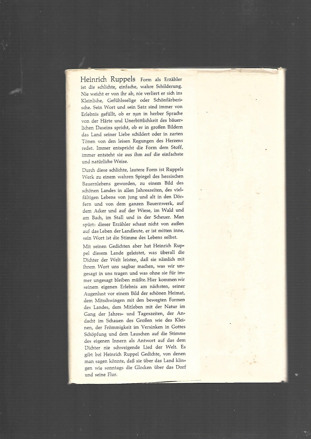 Erzählungen Hessischer Bauernspiegel Erzählungen und Gedichte von Heinrich Ruppel mit Zeichnungen von Otto Ubbelohde  1961