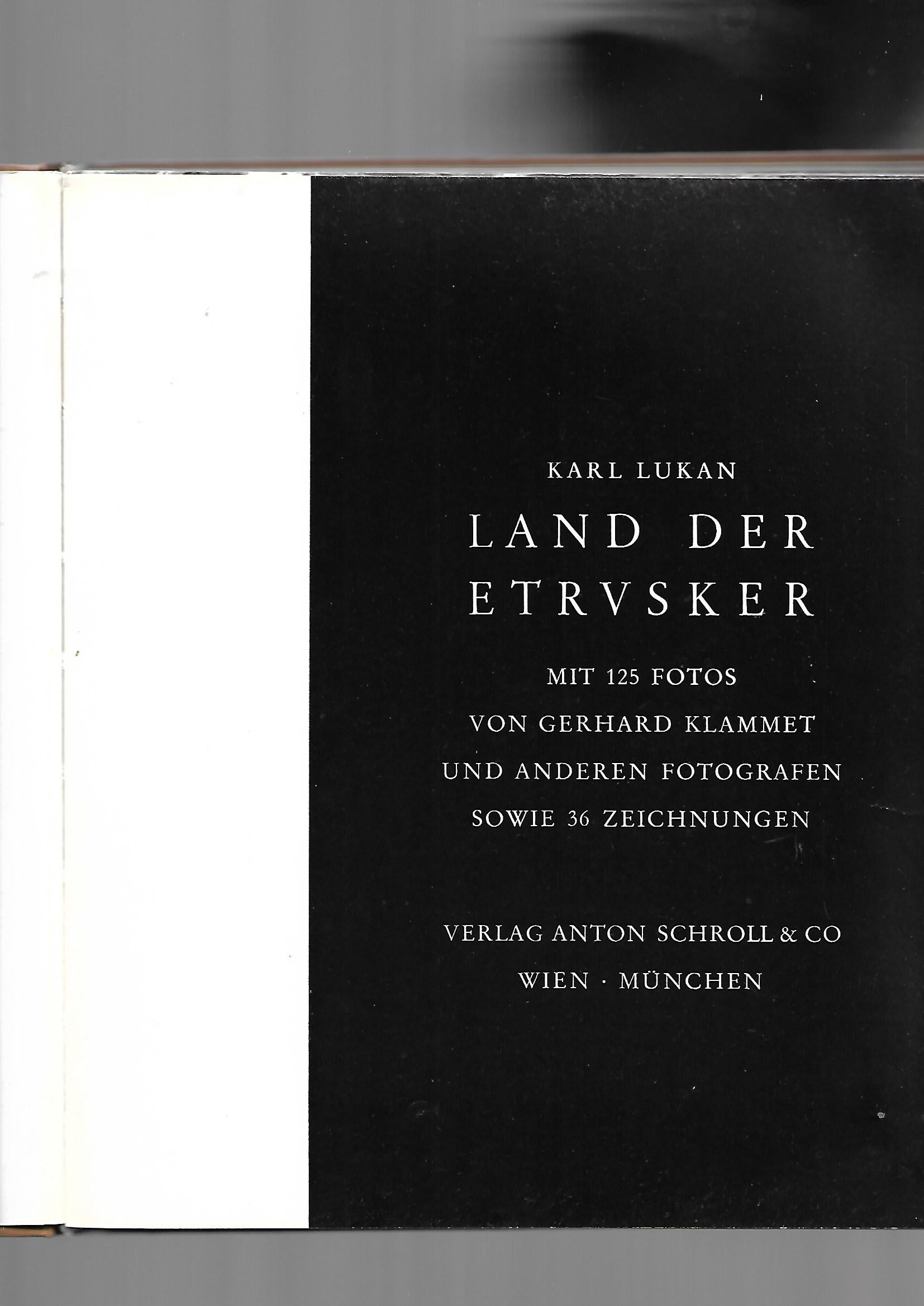Kulturgeschichte Karl Lukan Land der Etrusker Verlag Anton Schroll 1962