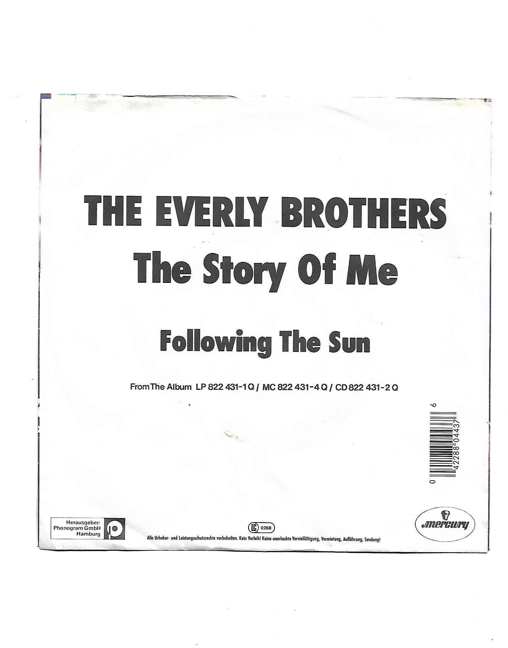 Flohmarkt Vinyl Single Everly Brothers The Story of Me Mercury 1984