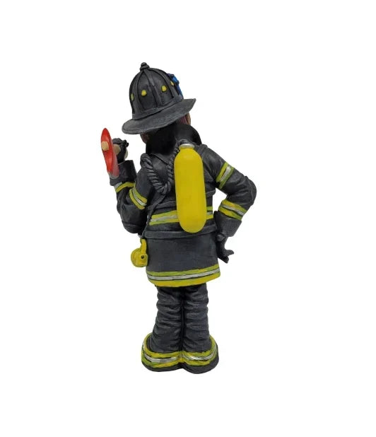 Figur - Feuerwehrmann im Einsatz aus Polyresin