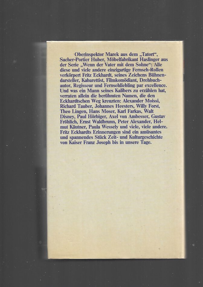 Film-Bibliothek Fritz Eckhardt Mit einem Lächeln durchs Leben 1981