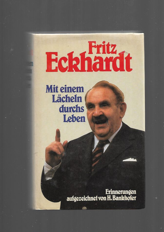 Autobiografie von Fritz Eckhardt aus dem Jahr 1981. Humorvolle Erinnerungen an ein Leben zwischen Bühne, Film und Fernsehen. Verlag Kremayr & Scheriau.