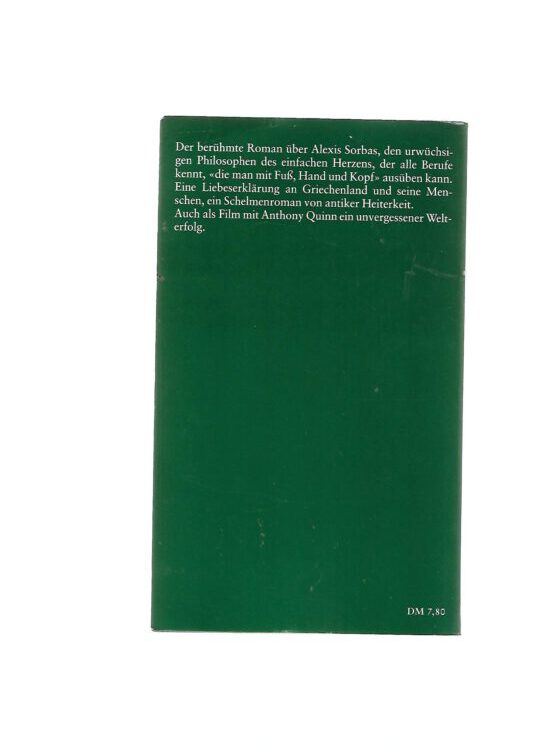 ilm-Bibliothek Nikos Kazantzakis Alexis Sorbas rororo 1988 akzeptabler Zustand, mit Gebrauchsspuren