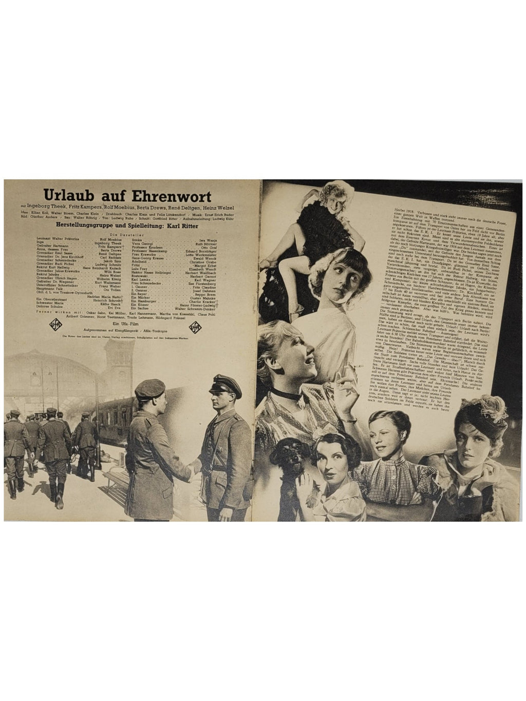Filmprogramm Illustrierter Film-Kurier Nr. 2576 Urlaub auf Ehrenwort