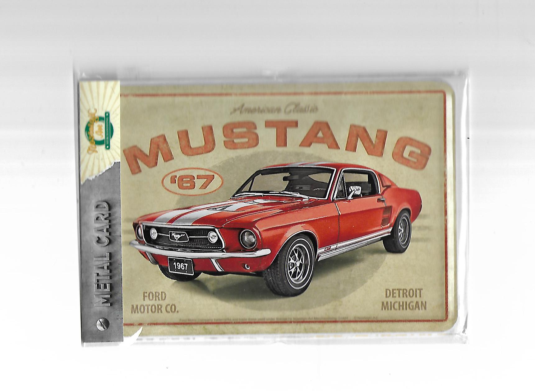 Blechpostkarte Ford Mustang - GT 1967 Red (Nostalgic Art)