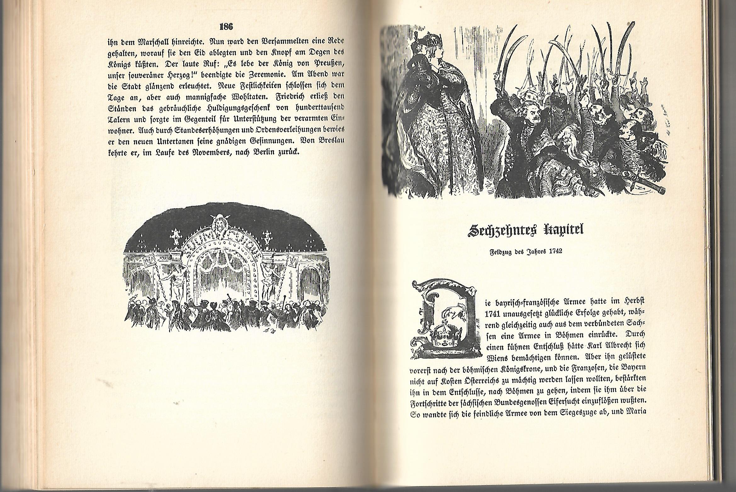 Zeitgeschichte Franz Kugler Gezeichnet von Adolph Menzel Geschichte Friedrich des Grossen Verlag E.A. Seemann ca 1922