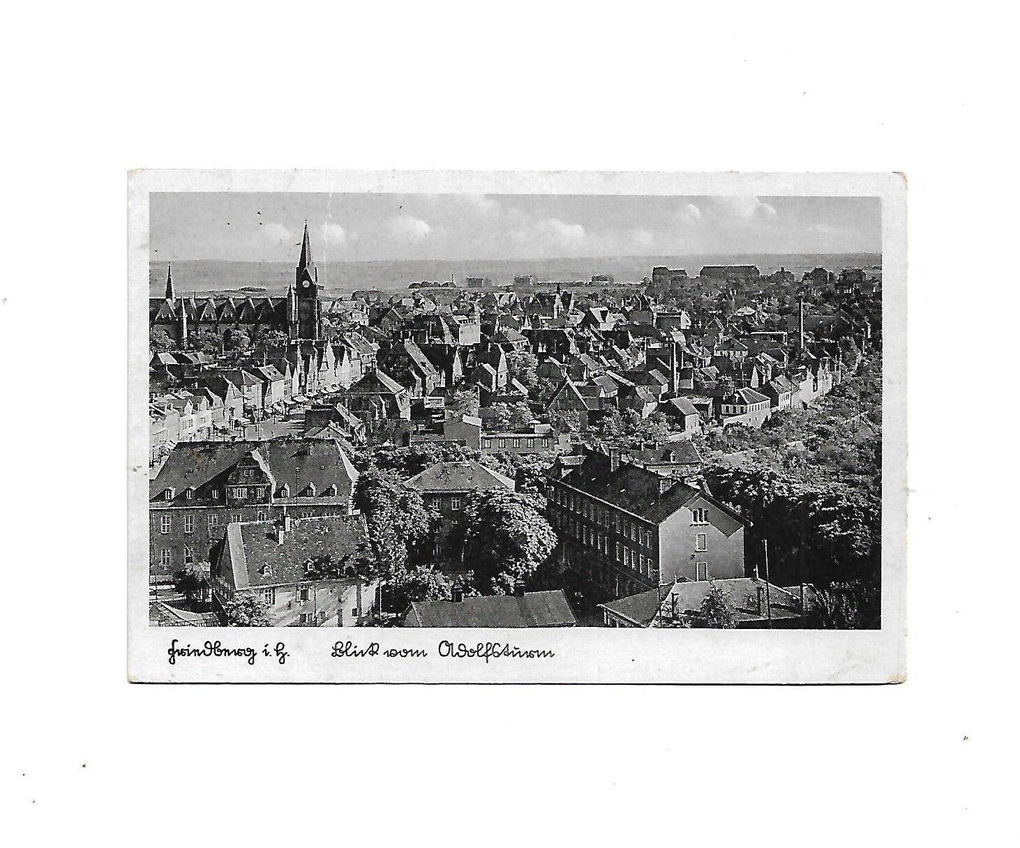Postkarte Ansichtskarte Friedberg in Hessen Blick vom Adolfsturm -ungelaufen-