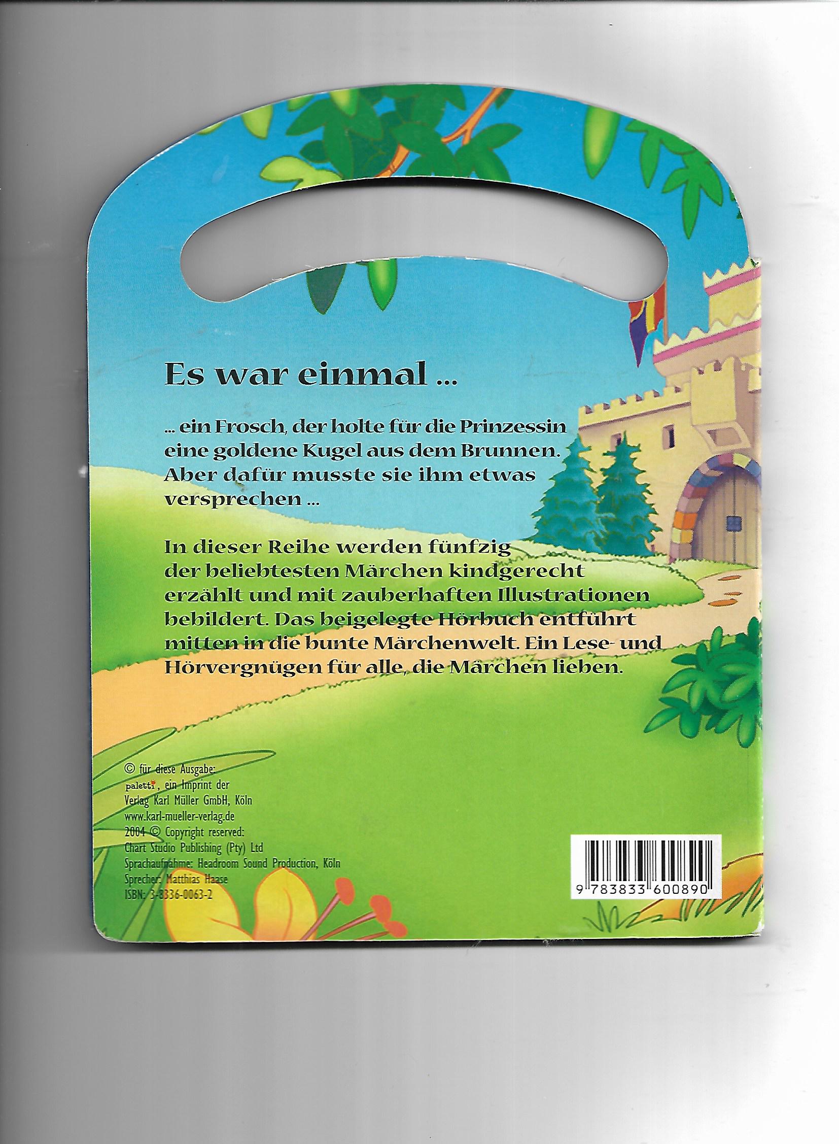 Kinderbuch + CD Der Froschkönig mit Märchenquiz + Hörbuch auf CD Paletti Karl Müller Verlag 2004