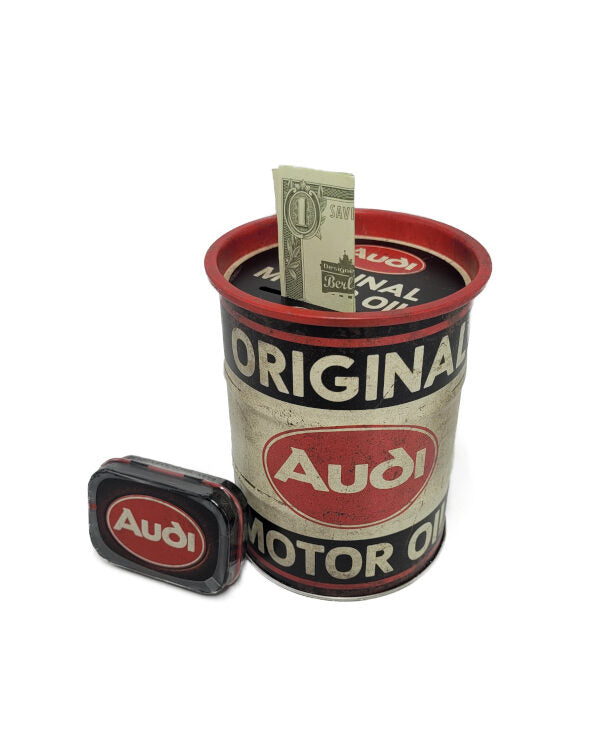 Angebot "Geschenkset 02"  AUDI - Red Shine Logo  Spardose & Pfefferminzpastillen (Nostalgic Art)