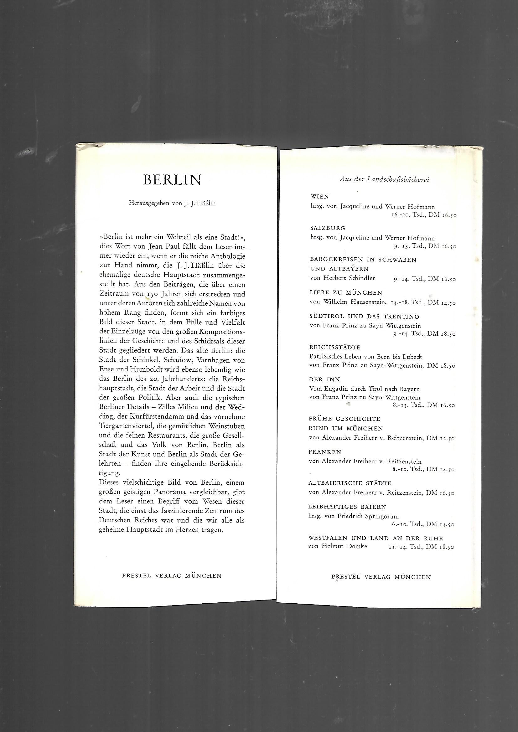 Berlin Johann Jakob Hässlein Berlin Prestel Verlag 1965