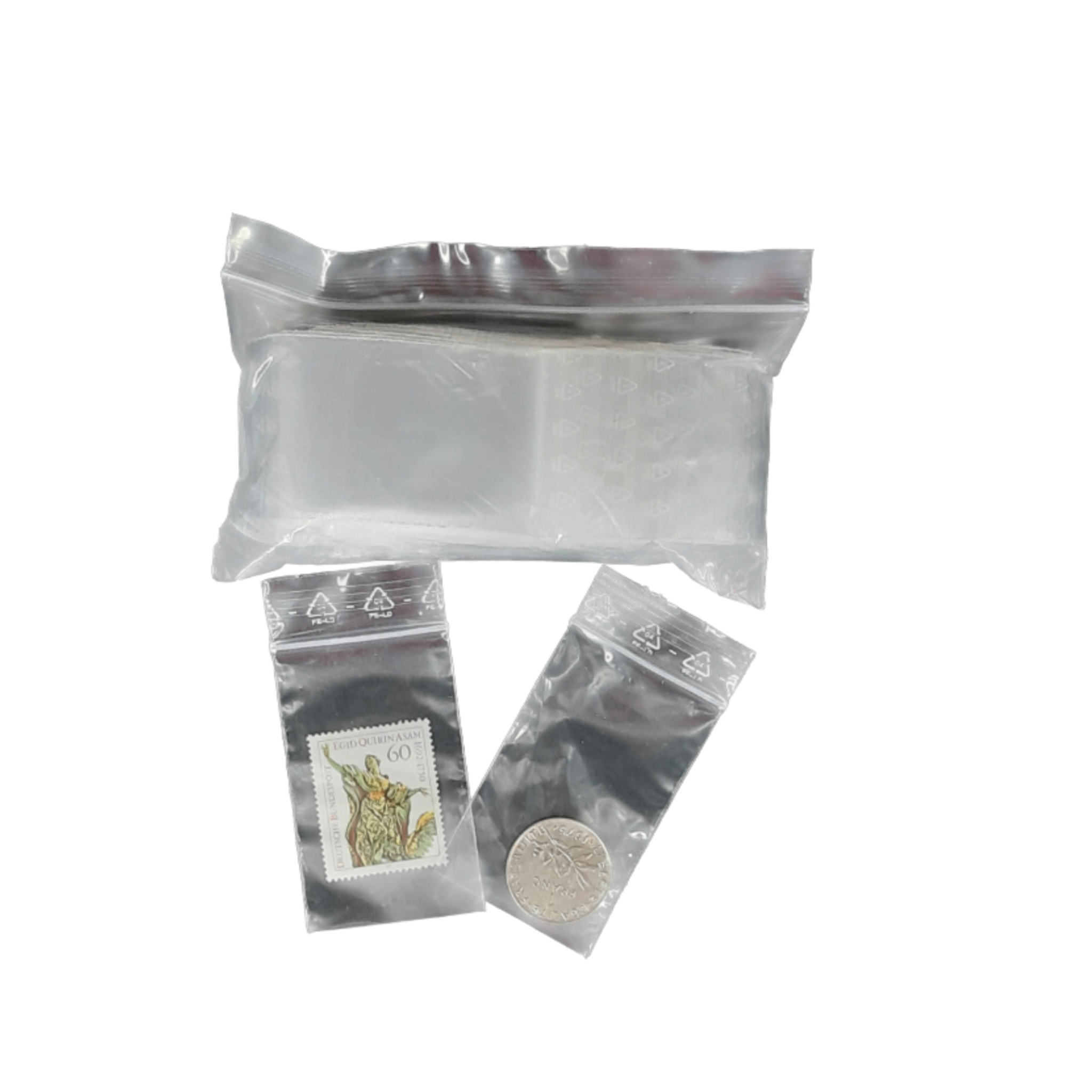 „Kleine LDPE‑Druckverschlussbeutel 40×60 mm, 100 Stück.“