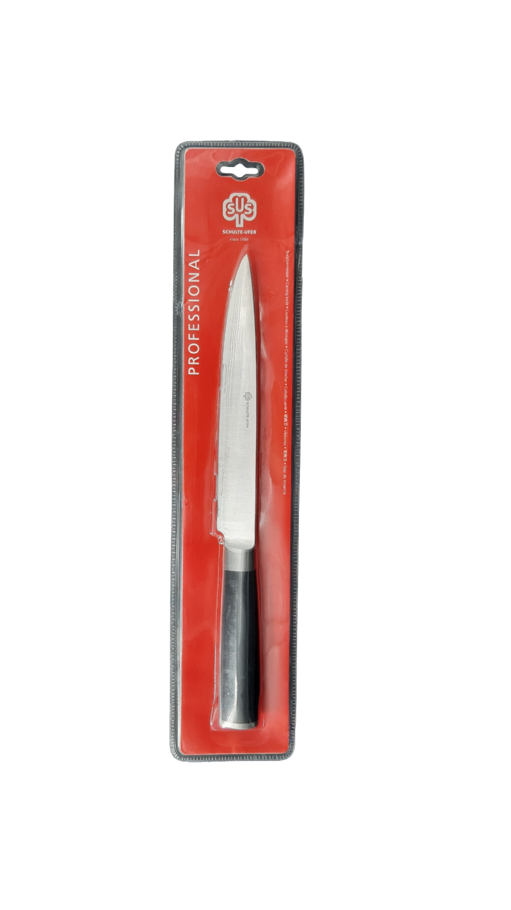 „Schulte-Ufer Tranchiermesser, 20 cm Klinge, Edelstahl, Wellenschliff, ideal zum präzisen Schneiden von Fleisch und Braten.“