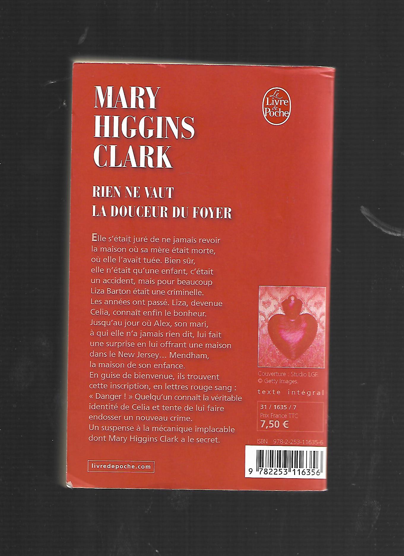 Französisch Mary Higgins Clark Rien ne vaut la Douceur du Foyer Verlag Albin Michel 2005 Livre de Poche