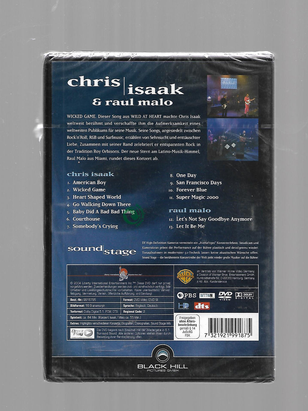 DVD MUSIK Soundstage - Chris Isaak & Raul Malo -neu- OVP FSK ab 0