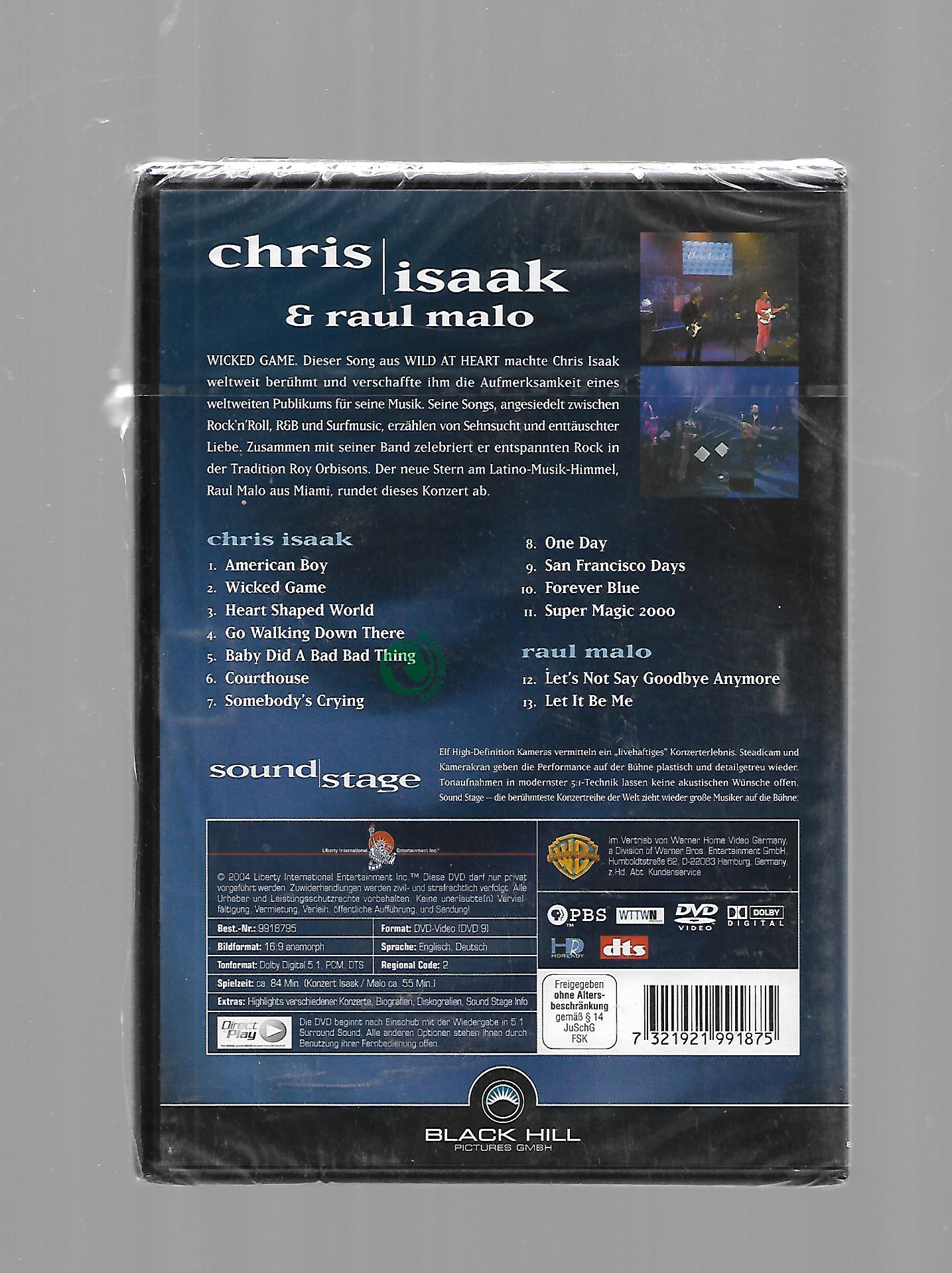 DVD MUSIK Soundstage - Chris Isaak & Raul Malo -neu- OVP FSK ab 0