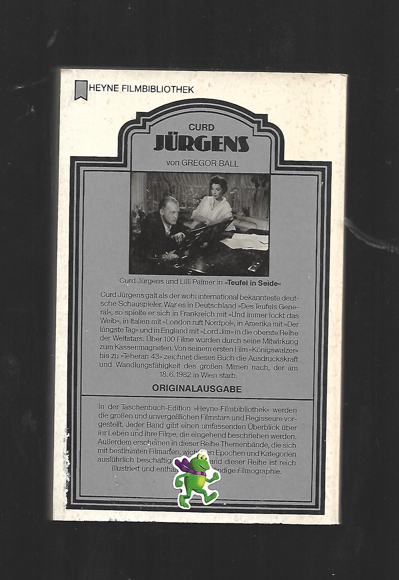 Film-Bibliothek Gregor Ball Curd Jürgens Seine Filme - sein Leben Heyne Filmbibliothek 1982