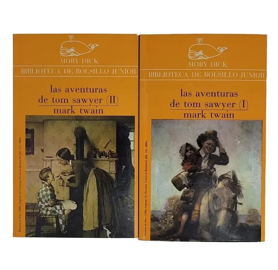 „Las Aventuras de Tom Sawyer (I & II) – Mark Twain, Biblioteca de Bolsillo Junior, Alianza Editorial, spanische Ausgabe 2. Auflage 1978.“