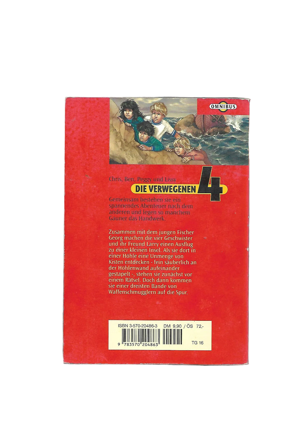 Jugendbuch Enid Blyton Die verwegenen 4 jagen die Waffenschmuggler Omnibus Club-Ausgabe 1998 Taschenbuch mit Gebrauchsspuren
