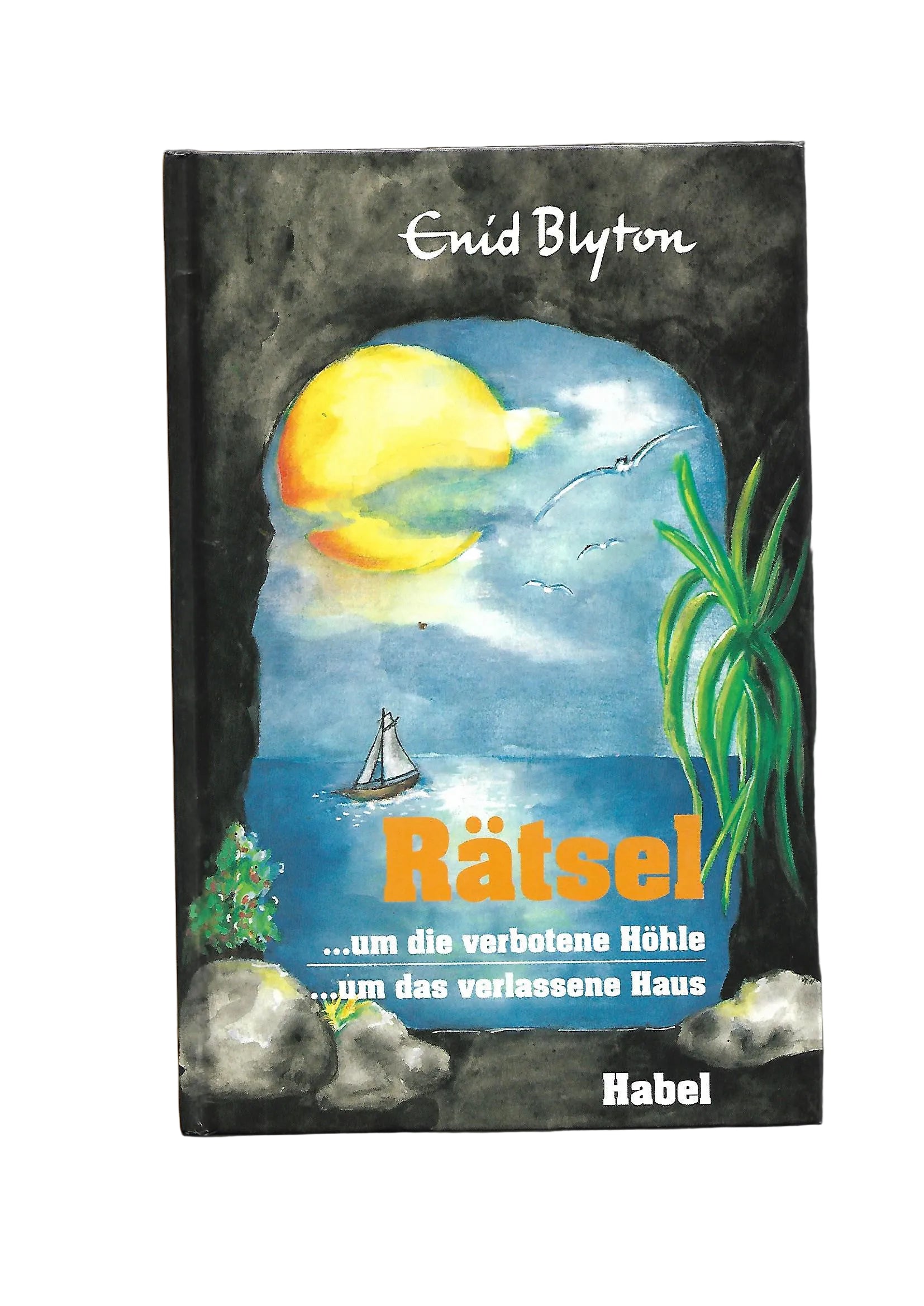 Buchcover Enid Blyton Doppelband Rätsel um die verbotene Höhle und Rätsel um das verlassene Haus, Habel Verlag, gebundene Ausgabe, guter Zustand“