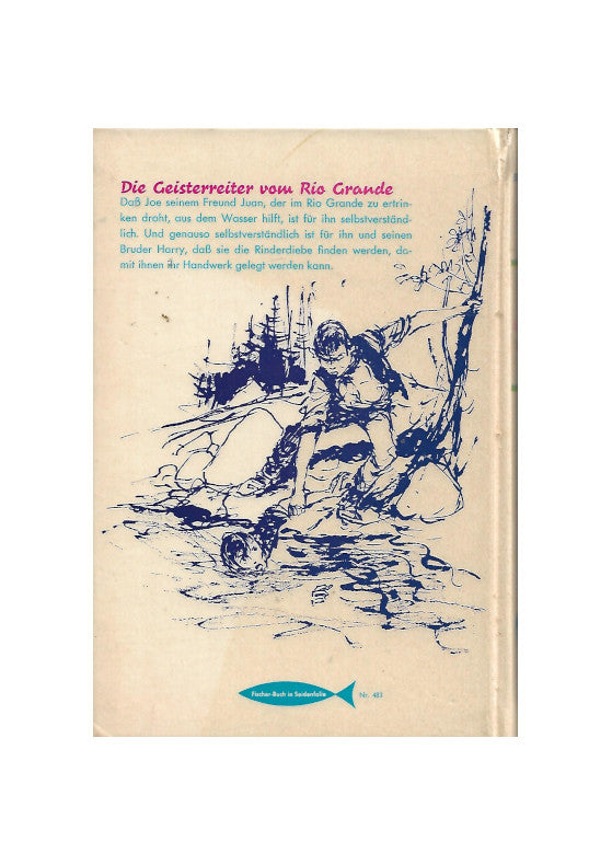 Jugendbuch GJB Georg Schönauer - Die Geisterreiter vom Rio Grande - 1970 rückseite