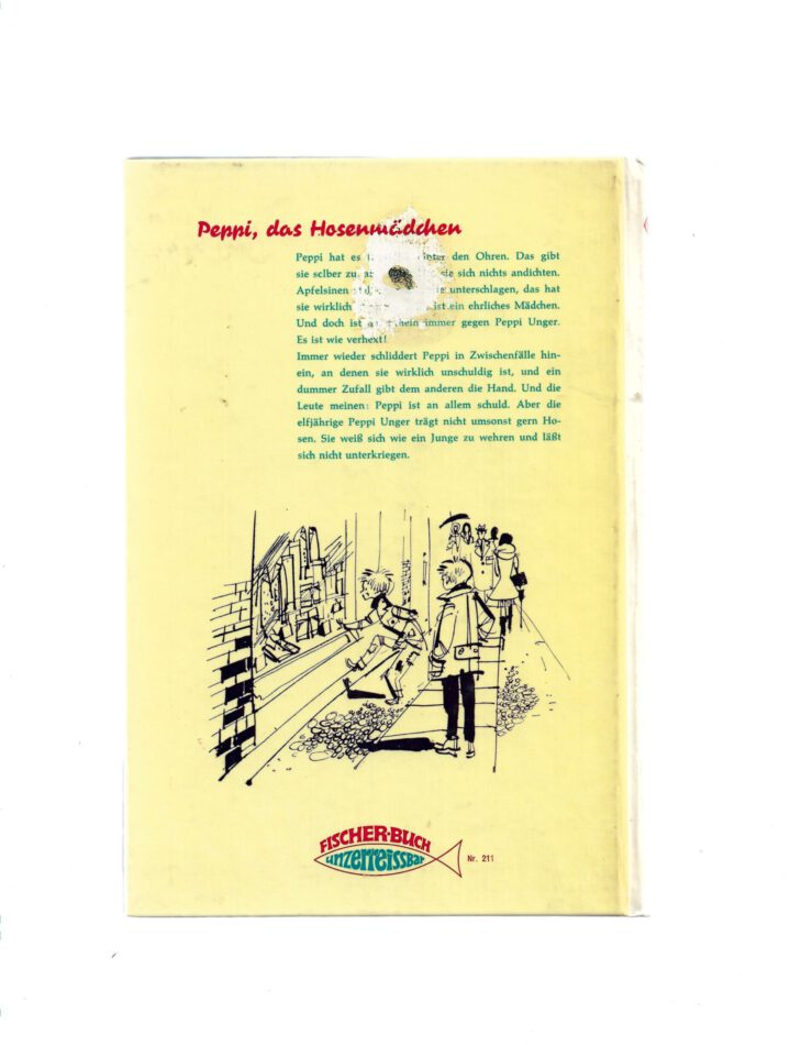 Jugendbuch GJB Walter Tenschert Peppi - Das Hosenmädchen 1970