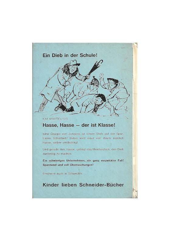 Kai Martelius Hasse, Hasse - der ist Klasse! Schneider-Verlag 1967 rueckseite info