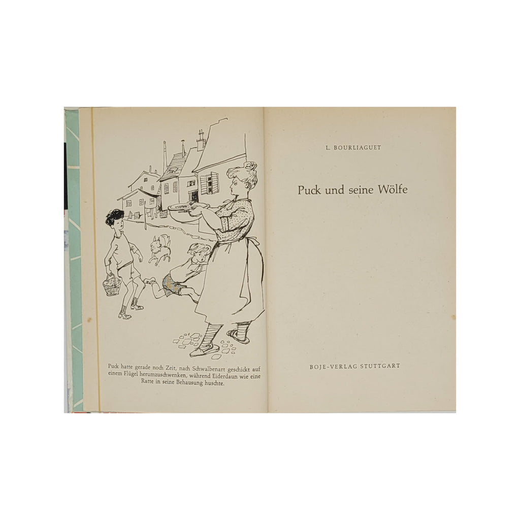 Jugendbuch Léonce Bourliaguet - Puck und seine Wölfe - Boje-Buch 1957