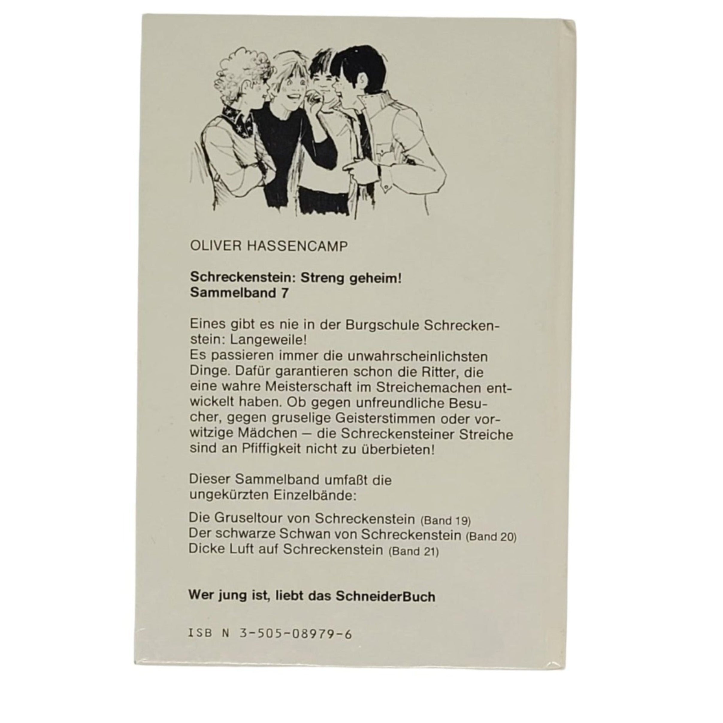 Jugendbuch Oliver Hassencamp Schreckenstein Streng geheim! Sammelband 7 Schneider-Buch 1984