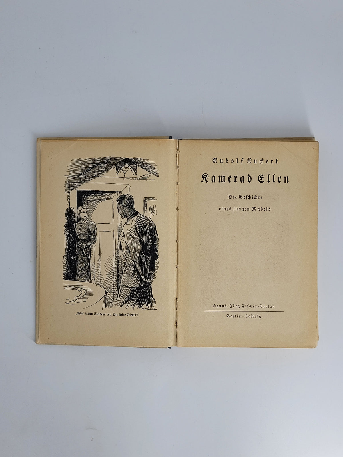 Jugendbuch Rudolf Kuckert – Kamerad Ellen - Hanns-Jörg Fischer-Verlag ca. 1935