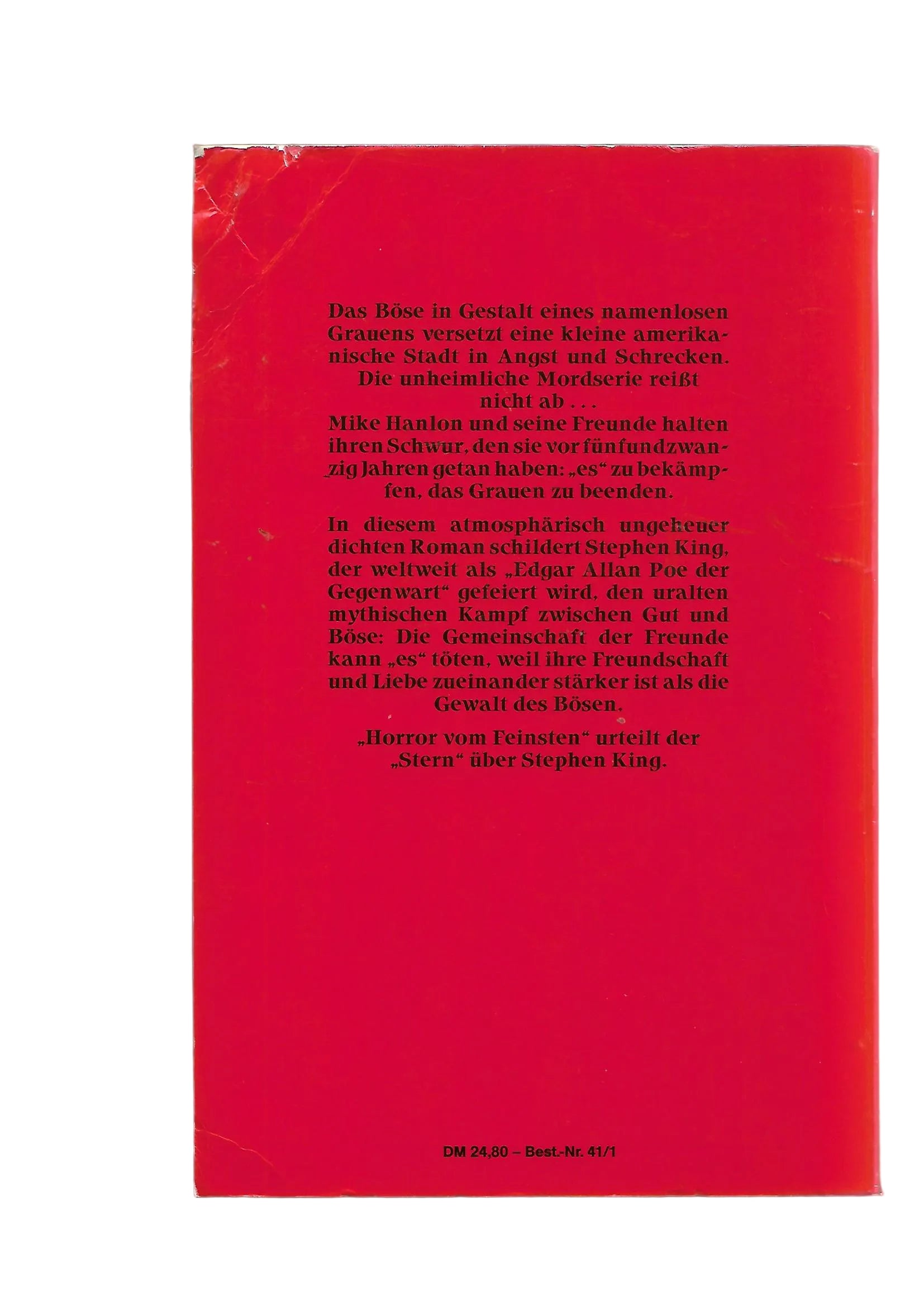 Kriminalroman Stephen King Es Heyne Jumbo 1986