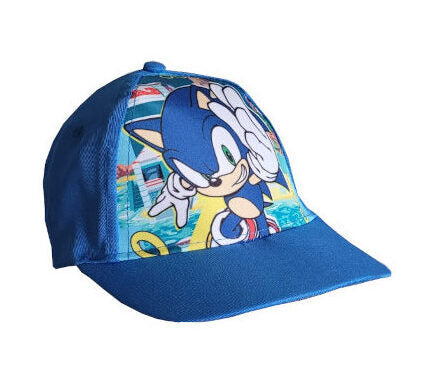 Kinder Kappe Cap – Sonic - The Hedgehog - Igelkinder - blau 54 cm