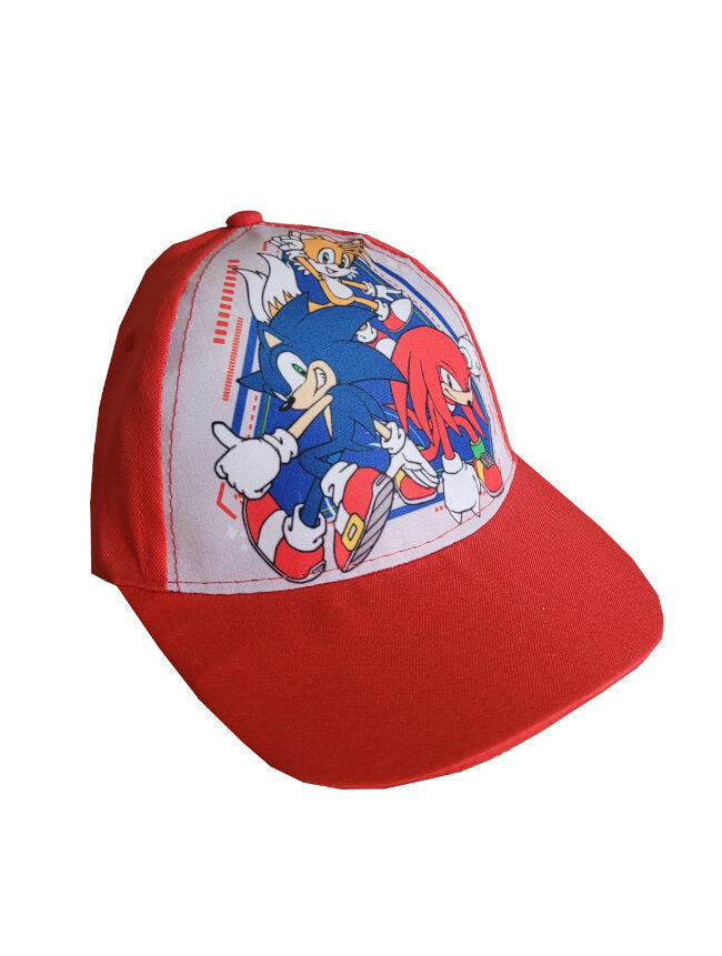 Kinder Kappe Cap – Sonic - The Hedgehog - Igelkinder - rot 54 cm