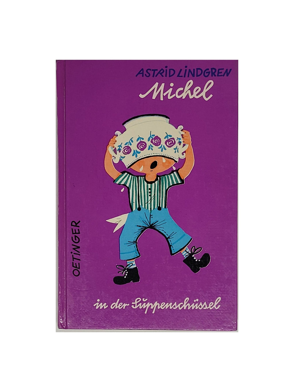 „Hardcover ‚Michel in der Suppenschüssel‘, Oetinger 1975; Illustrationen von Rolf Rettich; guter gebrauchter Zustand, Buchrücken mit kleinen Abplatzungen.“
