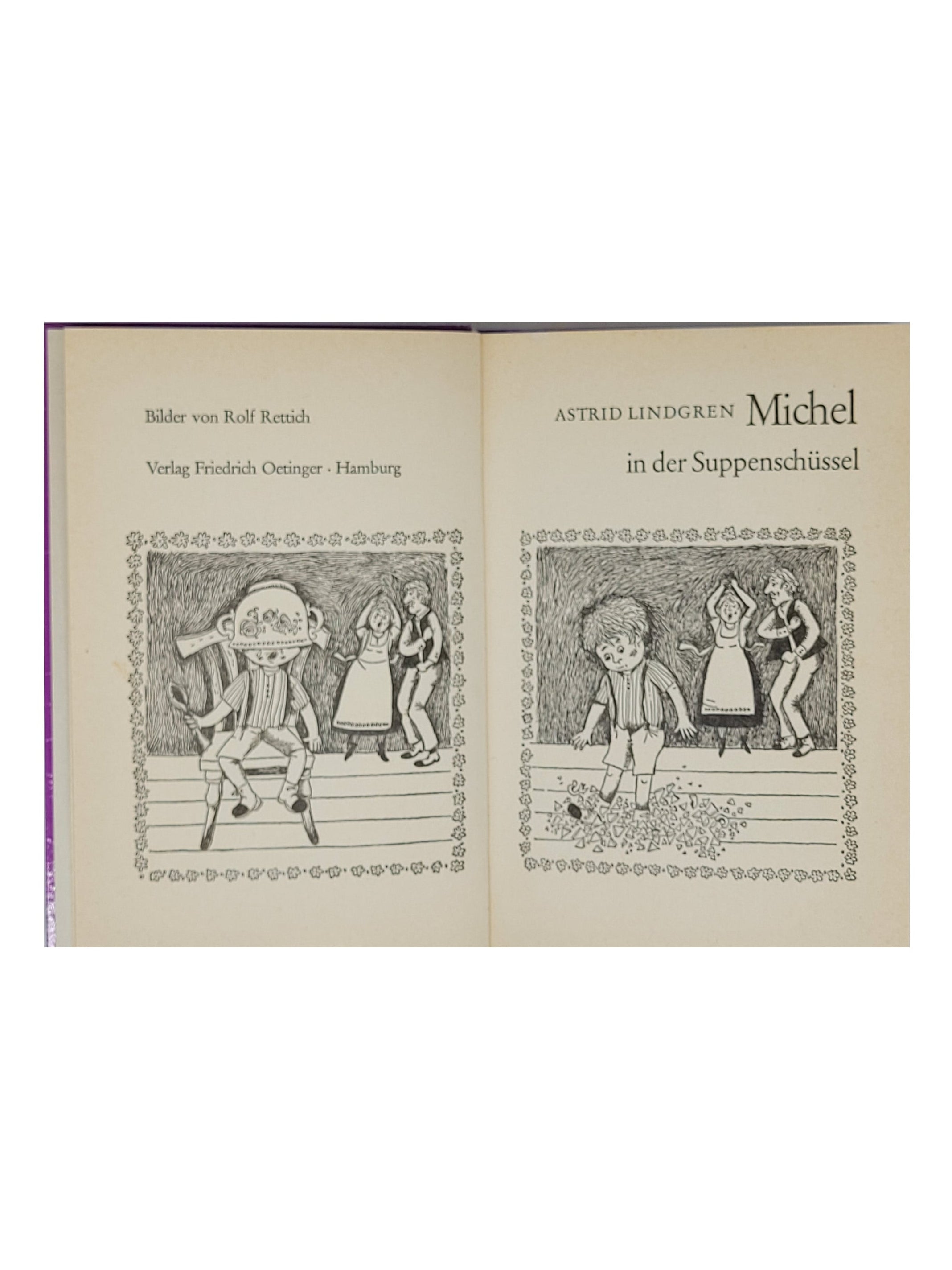 Kinderbuch Astrid Lindgren Michel in der Suppenschüssel - Oetinger 1975