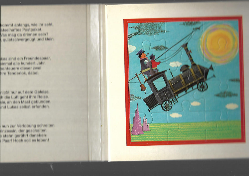 Kinderbuch Michael Ende/F.J.Tripp Das Jim Knopf Puzzle-Bilderbuch Thienemann 1991 Inhalt 4 Puzzles à 12 Teile, vollständig  