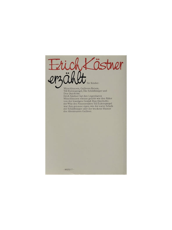 Kinderbuch Erich Kästner erzählt - Till Eulenspiegel u.a. Deutscher Bücherbund Lizenzausgabe 1984