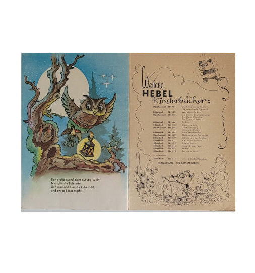 „Innenseite Bei uns im Wald, farbige Tier‑ und Waldillustrationen, sauber erhalten“