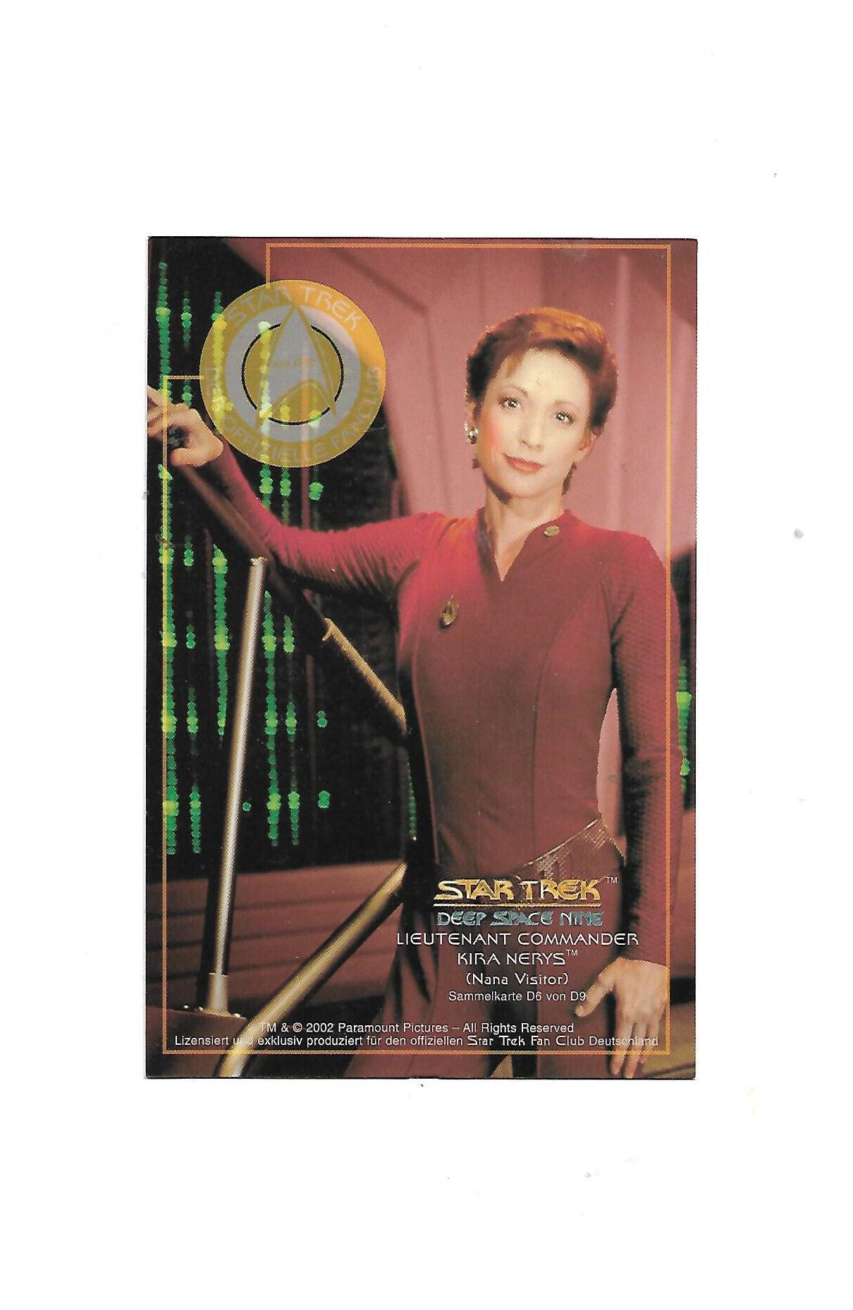 Sammelkarte Star Trek - Deep Space Nine Major Kira Nerys - Nana Visitor
