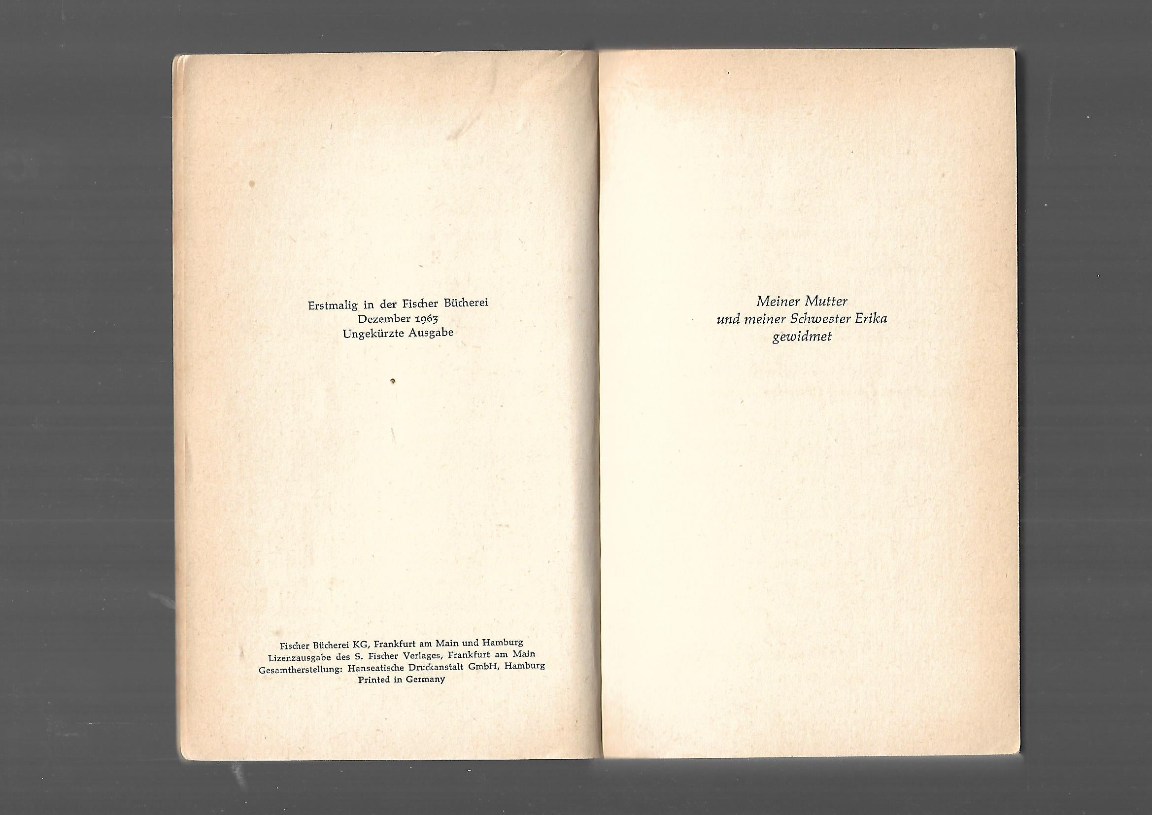 Biographie Klaus Mann Der Wendepunkt Ein Lebensbericht Fischer 1963 broschiert