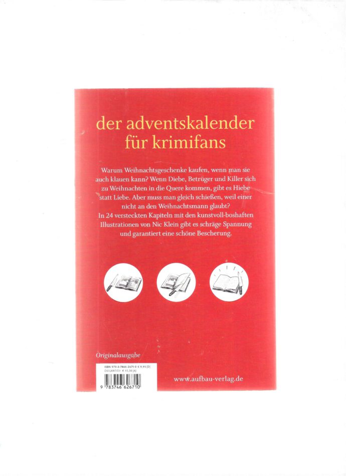 Kriminalroman Peter Mathews - wer hat angst vorm weihnachtsmann? Aufbau-Verlag 2010