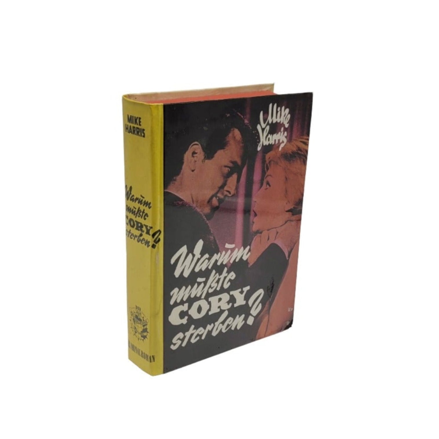 „Cover des Kriminalromans ‚Warum mußte Cory sterben?‘ von Mike Harris, Leihbuch Nr. 1053, Paul Feldmann Verlag, 1966, Hardcover‑Ausgabe im guten Zustand.“