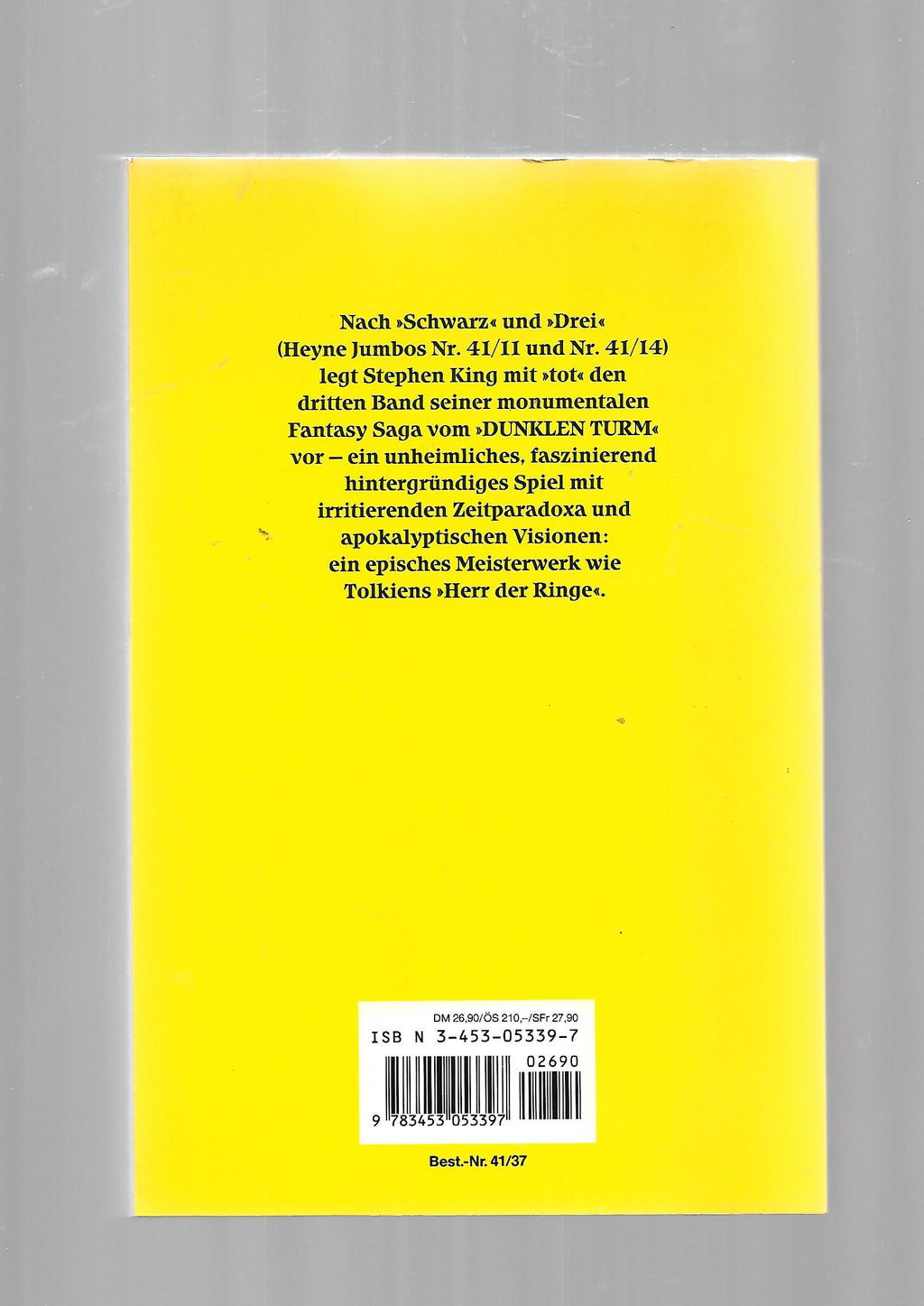 Kriminalroman Stephen King Tot Heyne Jumbo 1991