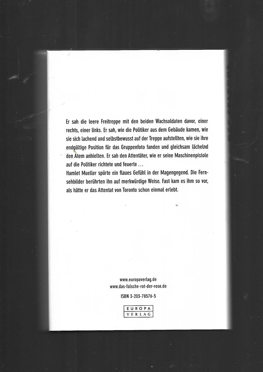 Kriminalroman Johler & Stahl Das falsche Rot der Rose Europa Verlag 2004