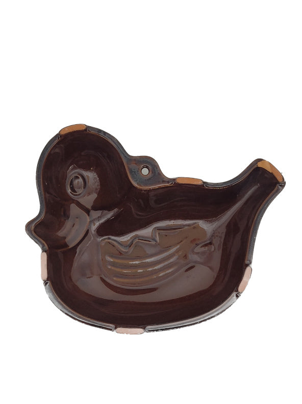 Kuchenbackform "Ente" aus Ton ca. 19 cm x 13 cm