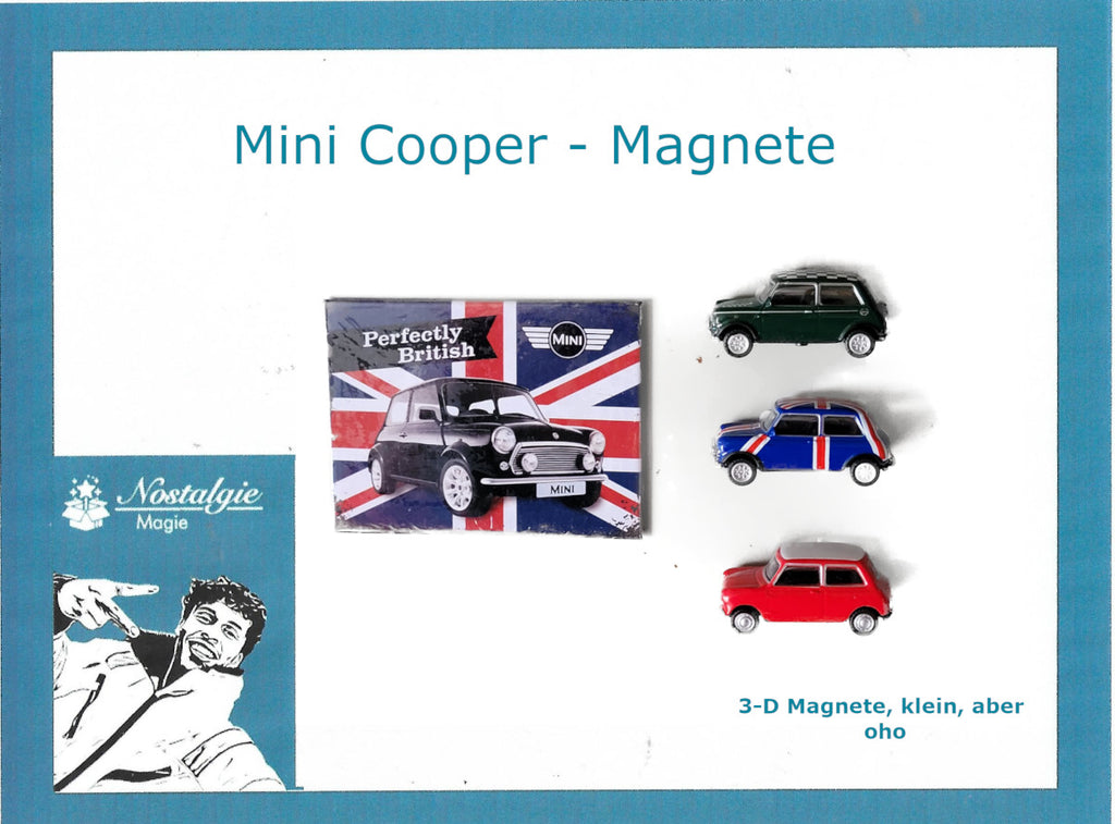Automagnet Mini Cooper rot - Dach weiß