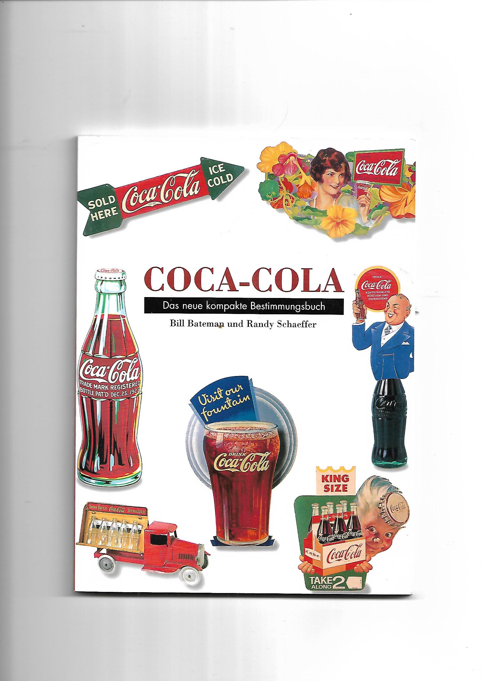 „Buchcover Coca-Cola Das neue kompakte Bestimmungsbuch, Koenemann 1998“ reichlich illustriert mit cola-Produkten